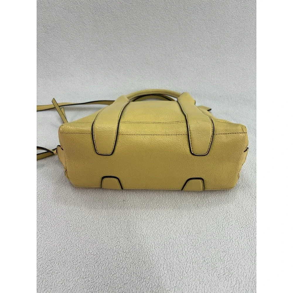 Coach Bleecker Mini Preston Satchel Leather Buttery Yellow